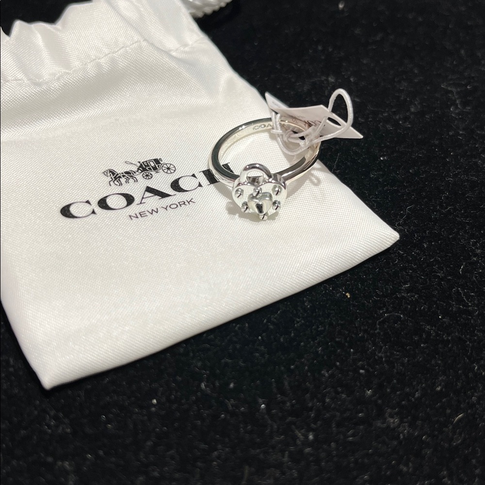 Coach Sterling Silver Heart Locket Ring - Picture 5 of 6